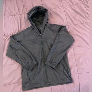 Kids Black Windbreaker Jacket Size 10